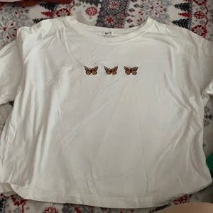 Garage white butterfly tee